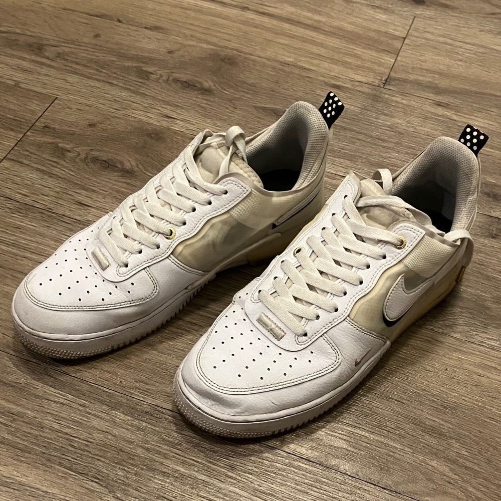 Nike Men's White and Cream Sneakers Nike Air Force 1